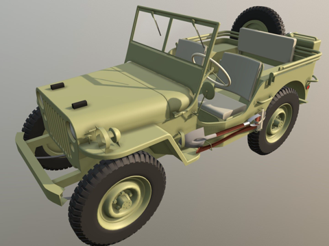  美军吉普3d模型 