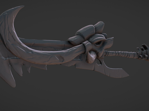  魔兽世界武器塔斯基3d模型 