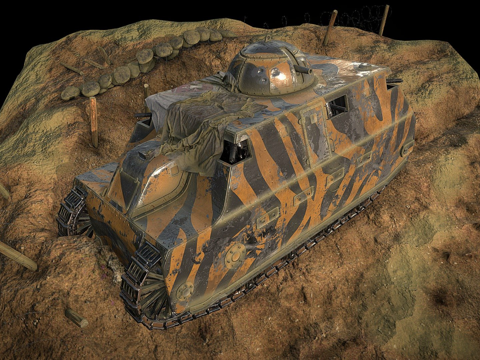  菲亚特2000利比亚平定行动1923年3d模型 