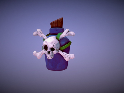  骷髅药水3d模型 