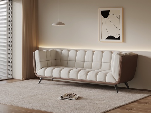 现代多人沙发 休闲沙发su模型