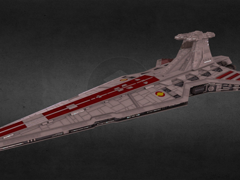  共和国胜利者级歼星舰3d模型 