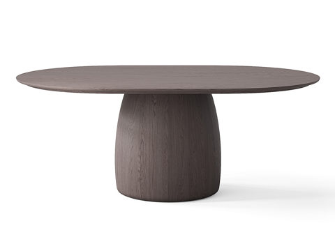  北欧简约茶几 茶几 简约茶几 圆形茶几 木质茶几3d模型 