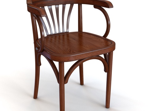  维也纳硬木椅 Elewood3d模型 