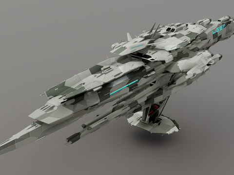  UGSF战舰程序化概念设计测试103d模型 