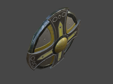  PBR高奇幻盾3d模型 