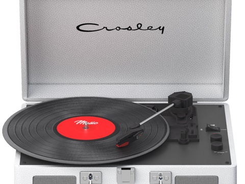  白色克罗斯利巡洋舰豪华唱片机3d模型 