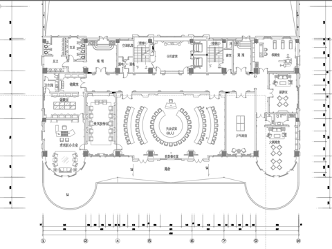  公司办公室 会议室 多功能厅 最新平面施工图合集cad施工图 