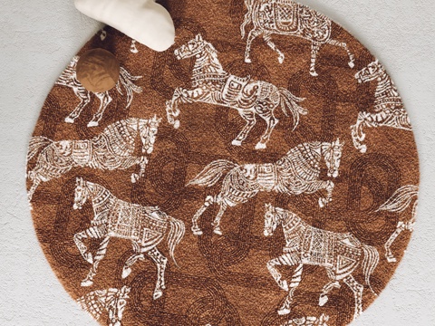  现代地毯 布艺地毯 客厅地毯 卧室地毯 圆形地毯3d模型 