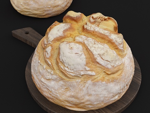  面包3d模型 