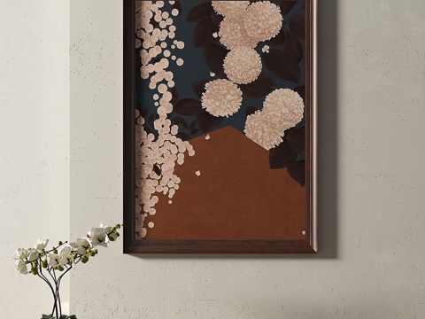  现代，中古，复古，简约，轻奢，装饰画3d模型 