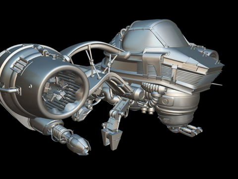  太空飞船3d模型 