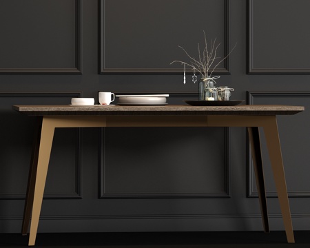  现代餐桌3d模型 