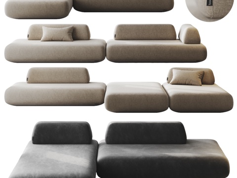 模块化沙发博卡汤米3d模型 