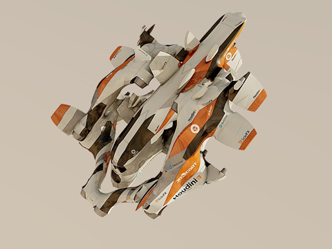  程序化硬表面建模测试10.013d模型 