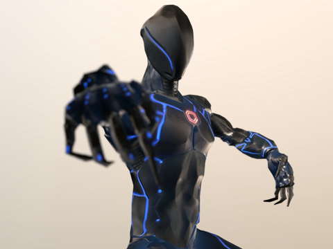  动画士兵3d模型 