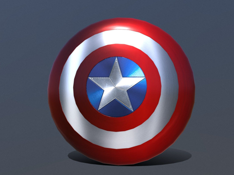  美国队长盾3d模型 