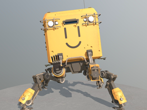  箱型机器人3d模型 