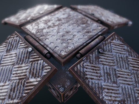  爆炸压力地雷PBR优化3d模型 