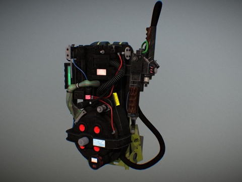  捉鬼敢死队质子背包3d模型 