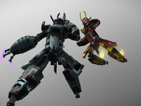  武士机器人3d模型 