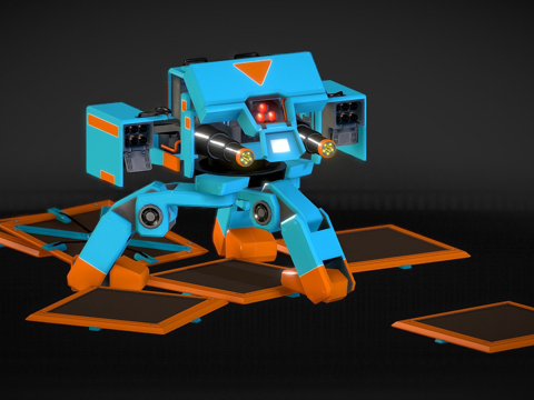  立方体机器人3d模型 