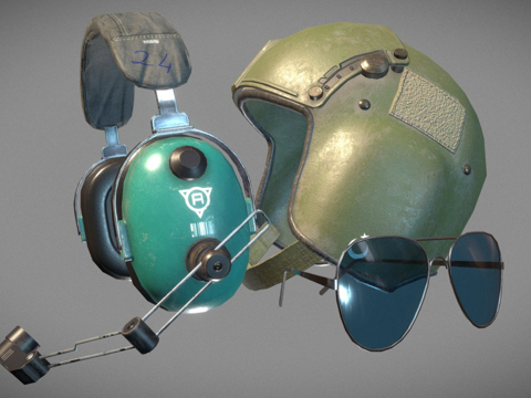  飞行员道具3d模型 