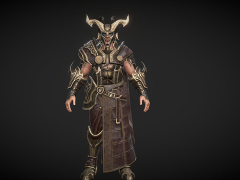  战士基础3d模型 