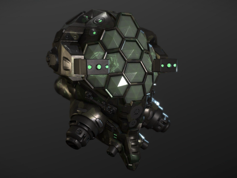  大黄蜂军用头盔3d模型 