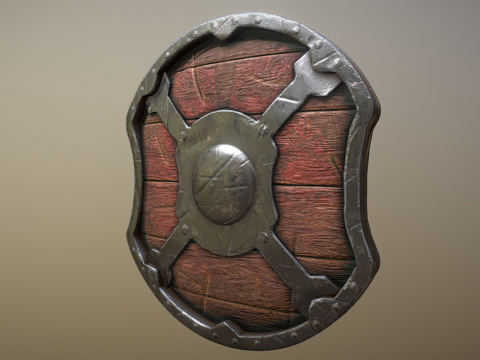  维京盾强化版3d模型 