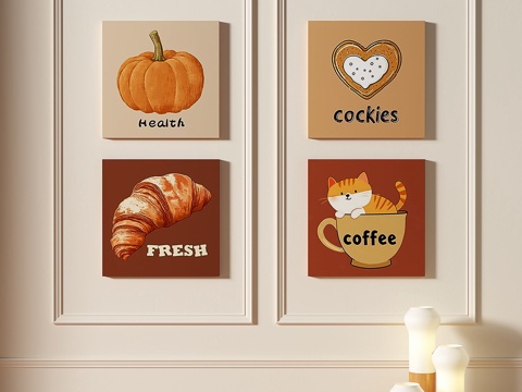  现代，儿童，简约，组合，装饰画3d模型 