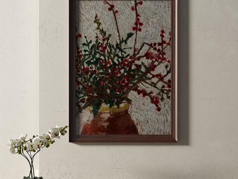  现代，中古，复古，简约，轻奢，装饰画3d模型 