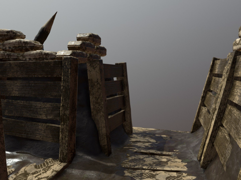  第一次世界大战战壕3d模型 