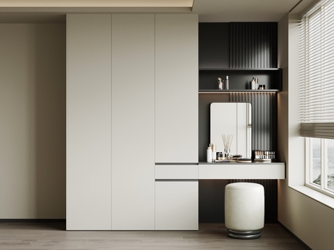  现代衣柜 梳妆台3d模型 