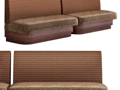  咖啡厅沙发3d模型 