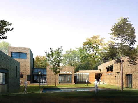  现代建筑外景鸟瞰3d模型3d模型 