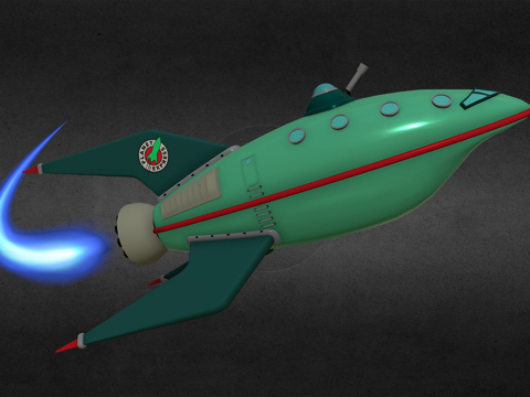  行星快递船3d模型 