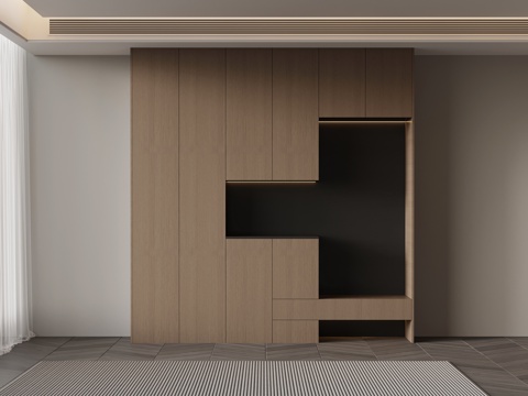  意式鞋柜su模型 