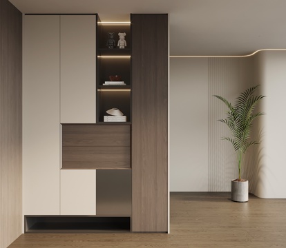 现代意式玄关柜 鞋柜su模型