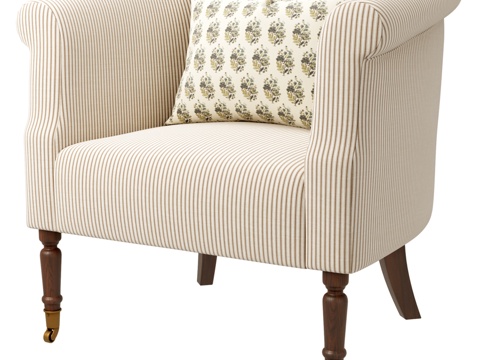  Clemence休闲椅3d模型 