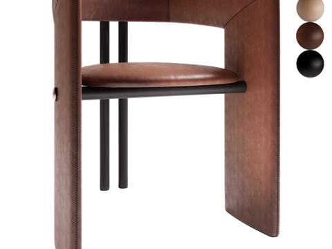  Luca Stefano皮革椅3d模型 