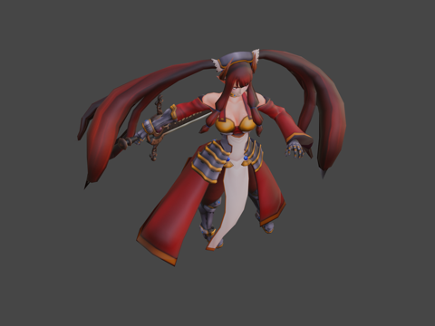  原创角色ガントール伞下kasamoto3d模型 