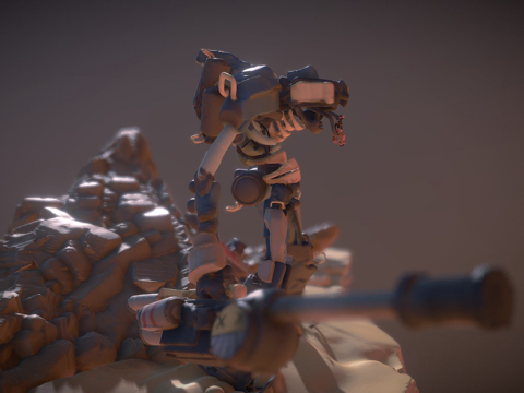  重装枪手沙地行者3d模型 