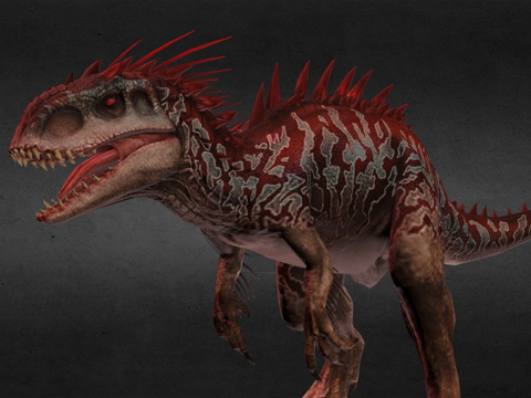  侏罗纪世界游戏40级暴虐霸王龙3d模型 