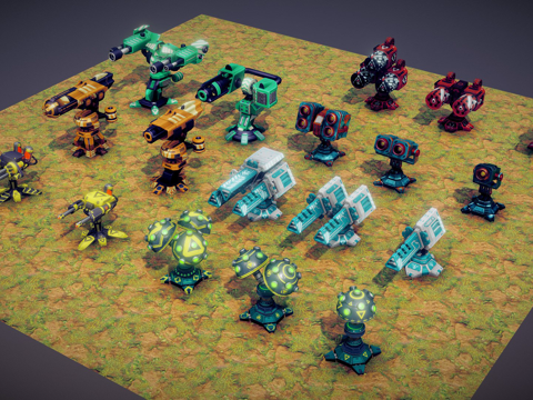  塔防塔楼3d模型 