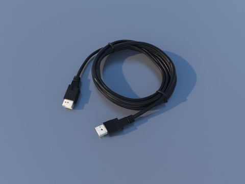  电线 数据线 连接线3d模型 