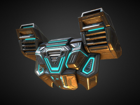  机甲火箭发射模块3d模型 