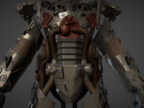  辐射4动力装甲框架打印版3d模型 