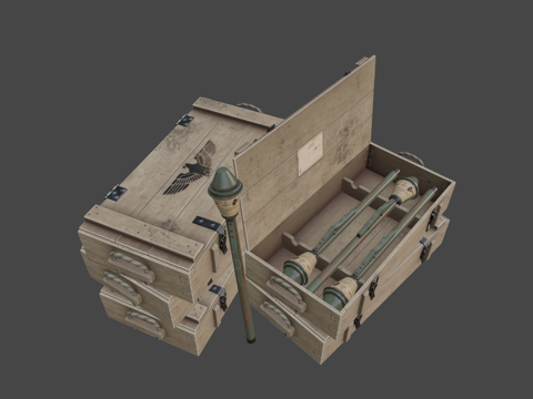  铁拳反坦克火箭筒3d模型 