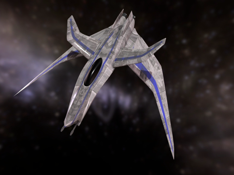  短程侦察科幻拦截机3d模型 